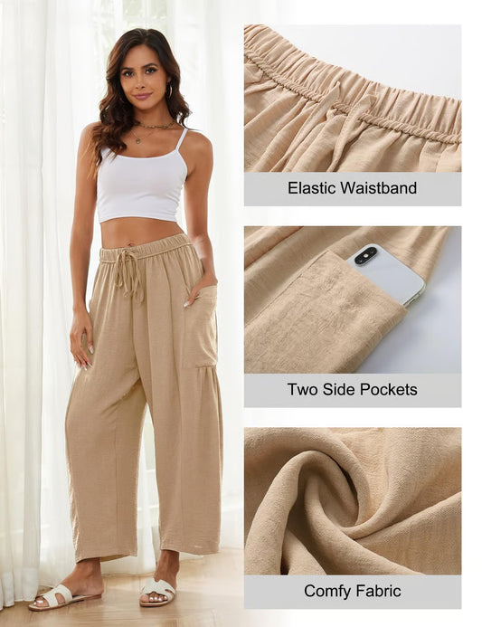 👖Women's Linen Casual Wide Leg Pants