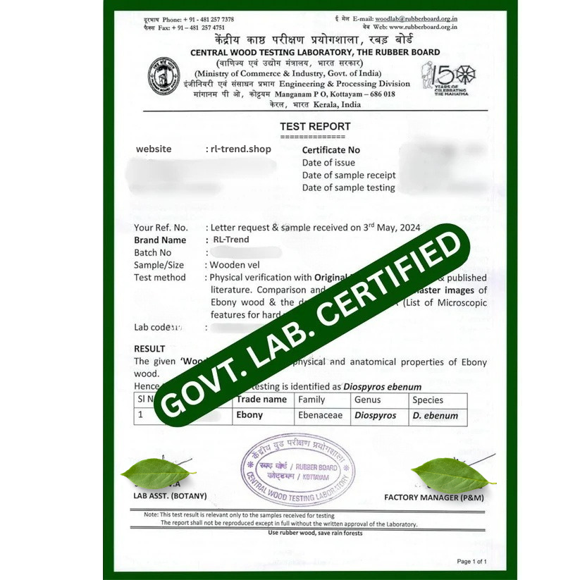 Silver Plated Karungali Malai - Natural Ebony Wood (Govt. Certified)